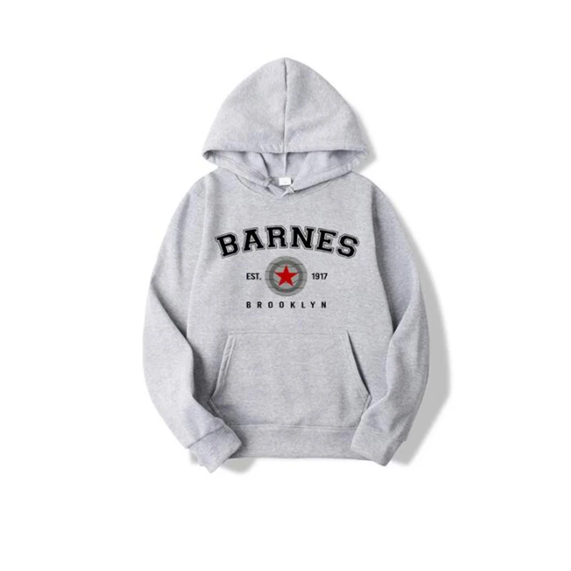 Vintage Barnes 1917 Hoodie Bucky Barnes Winter Soldier Hoodies Women Hooded Sweatshirt Tv Show Inspired Pullovers Superhero Tops