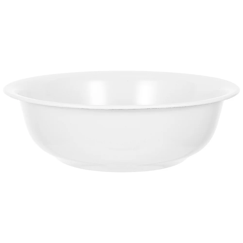 

Enamel Basin Bowl Deepen Design Thicken Material Retro Classic for Face Foot Washing Travel Portable Lightweight Enameled Mixing