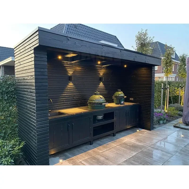 Stainless Steel Outdoor Kitchen Cabinet Modern Design Complete BBQ Grill Set Kitchen Cabinets Durable