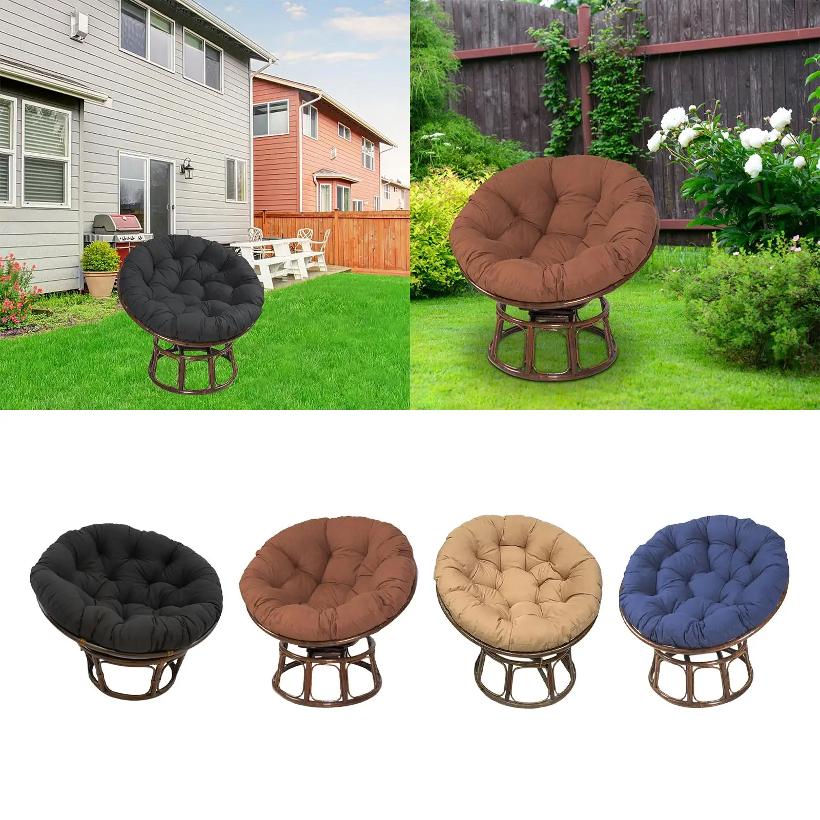 Hanging Chair Cushion Chair Pad Round Multifunctional Stylish Patio Seat Cushion Garden Chair Mat for Garden Egg Chair Office