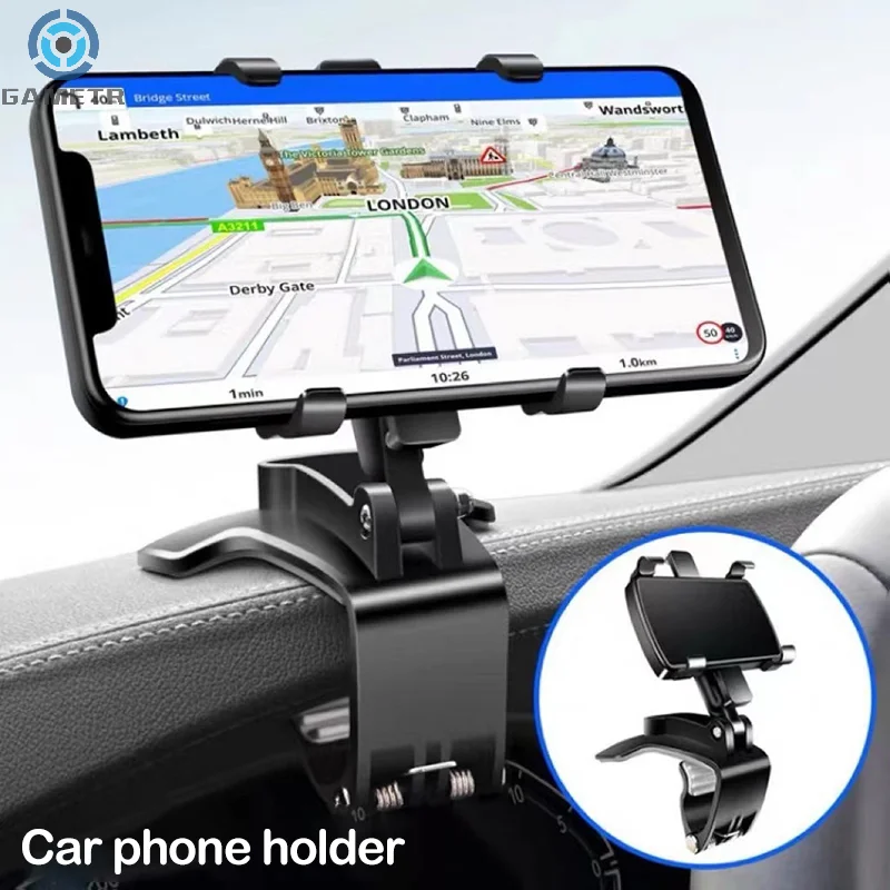 Support de téléphone au volant de voiture pour iPhone, clip de cluster, support de téléphone portable, rétroviseur, navigation rapide