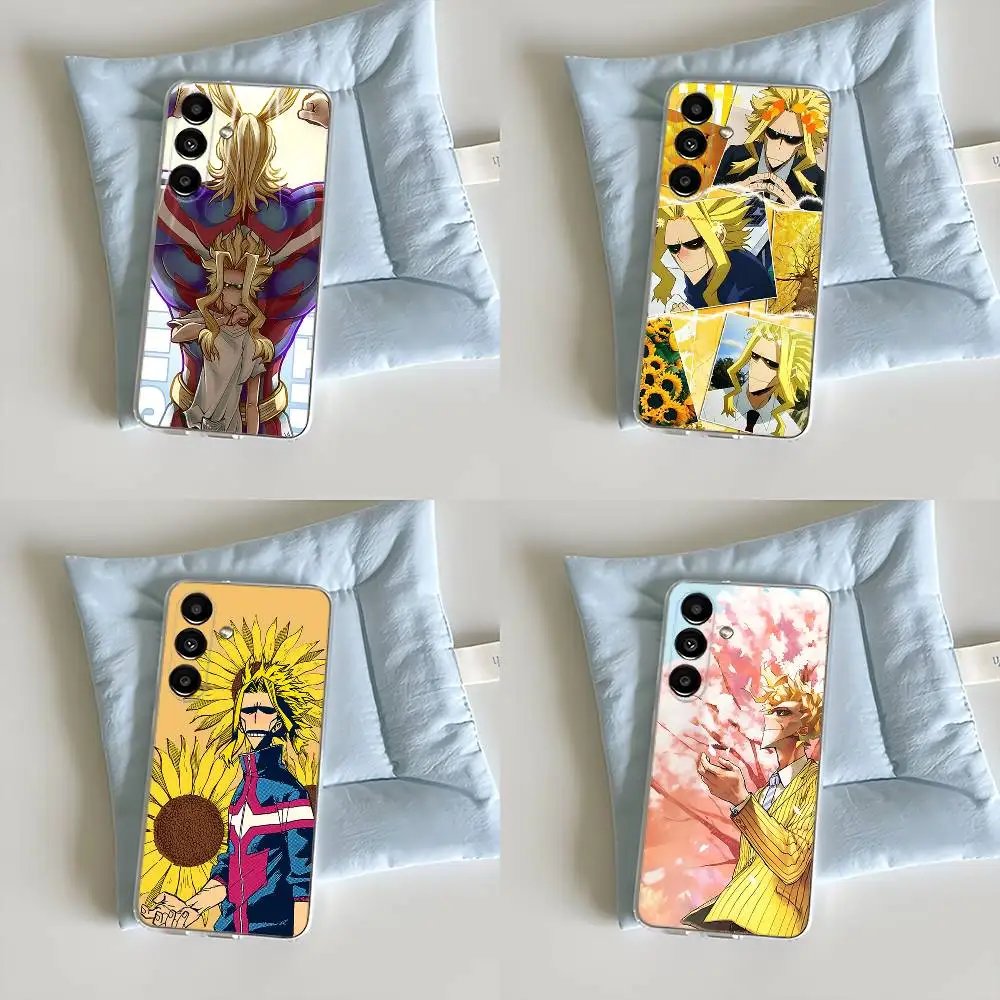 Toshinori Yagi MHA All Might Phone Case For Samsung S30,23,21,22,20, FE lite,S10,9,8,7 PIus Note20ultra Transparent