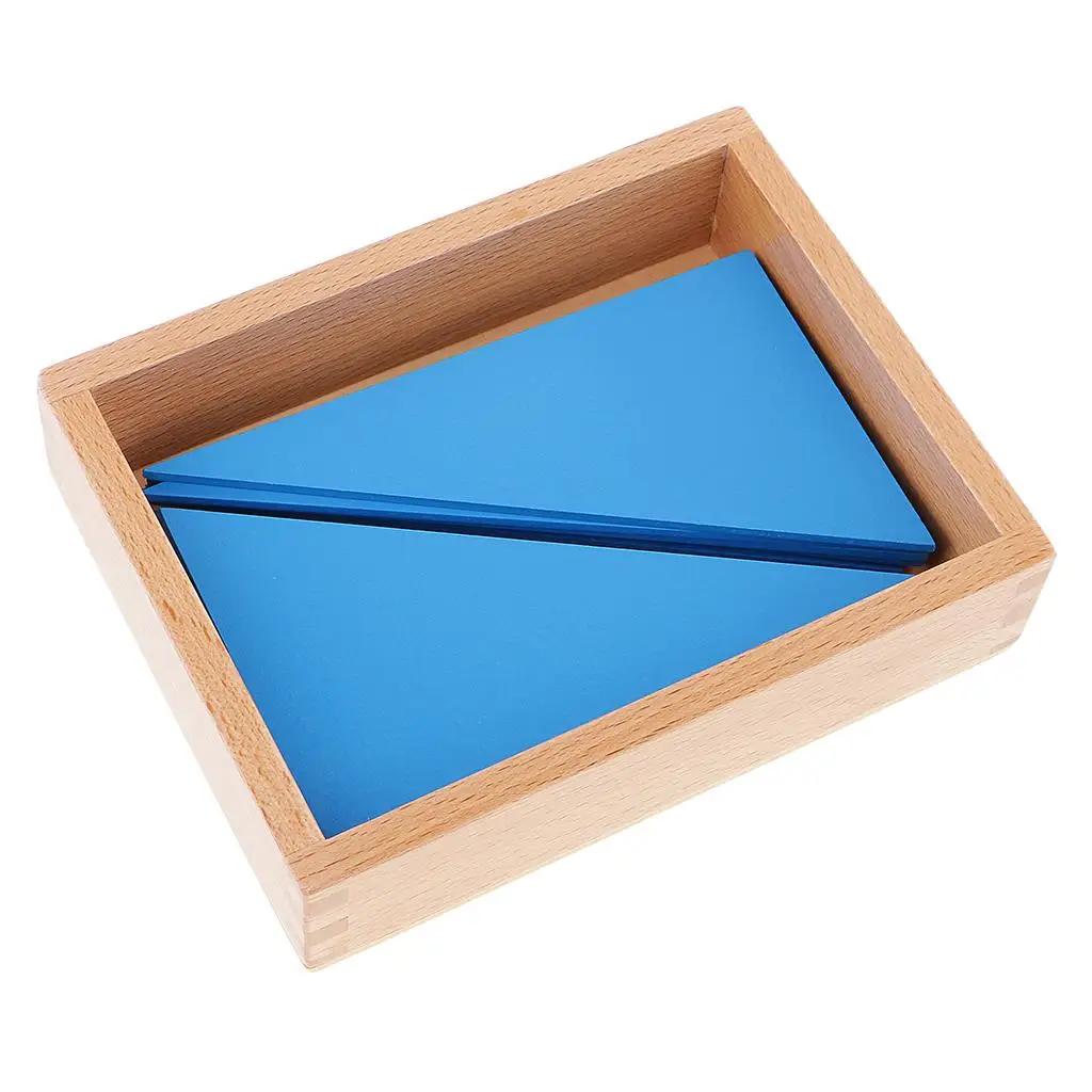 

Kids Early Developing Educational Construction Toy Montessori Blue Triangles