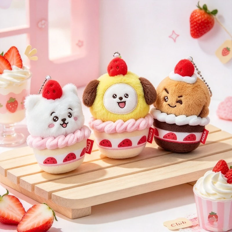 2027Latest model BT21 Strawberry Cake Party Doll Accessory Set - Featuring The Same Style As The Star Product Korean Popular Oba