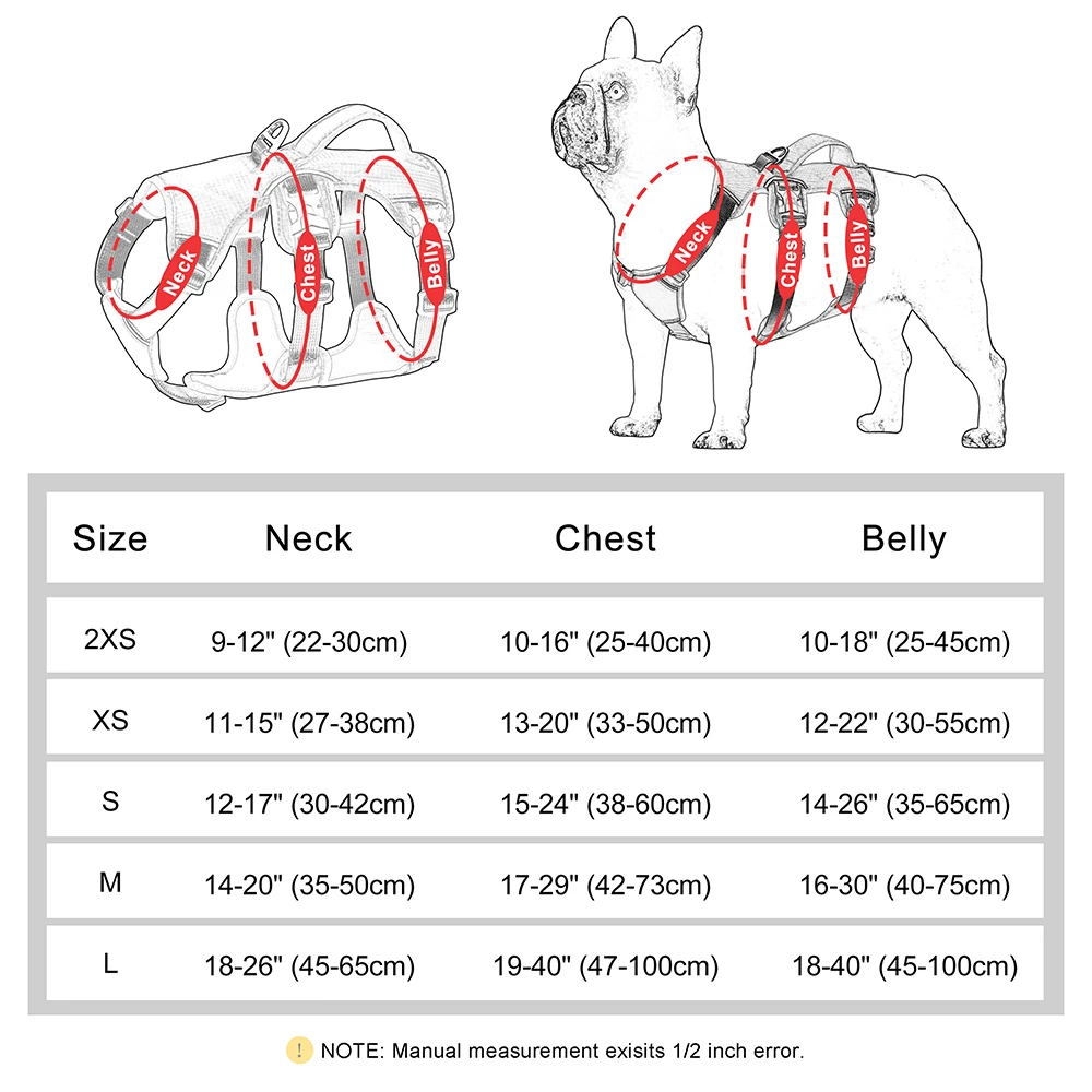 No Pull Big Dogs Harness Nylon Reflective Dog Harnesses Adjustable Waterproof Dogs Mesh Vest With Handle For Small Large Dogs