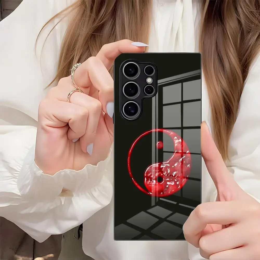 Yin Yang Symbol Phone Case For Samsung S26 S25 Edge S24 S23 S22 Ultra Plus Fe A57 A37 A17 A56 5G Glass Cover