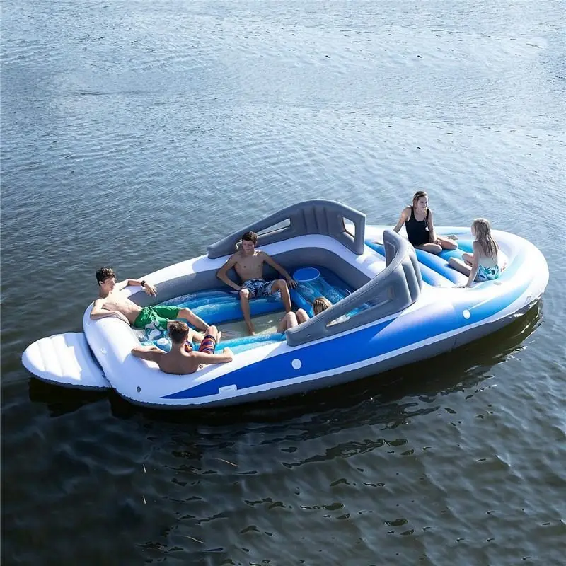 Custom Water Floating Bed Multi Sofa Sea Floating Row Foam Inflatable Yacht Thickened Rafting Boat Swimming Boat Air Cushion