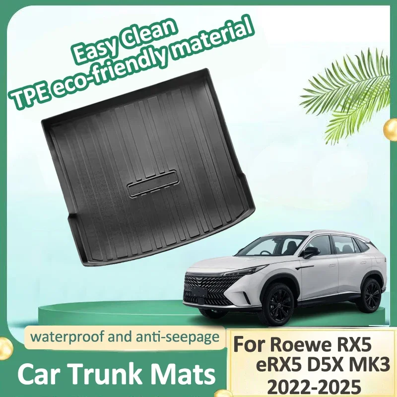 Car Trunk Mat For For Roewe RX5 D5X eRX5 MK3 2022-2025 2023 2024 Cargo Liner Waterproof TPE Boot Storage Pad Cars Accessories