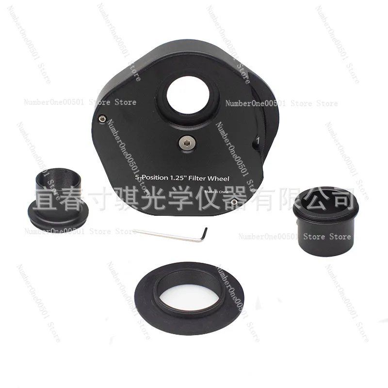 

AR0537 1.25 Inch 5 Slot Metal Filter Wheel Manual Astronomy Telescope Filter Changer for Deep Sky Astro Imaging