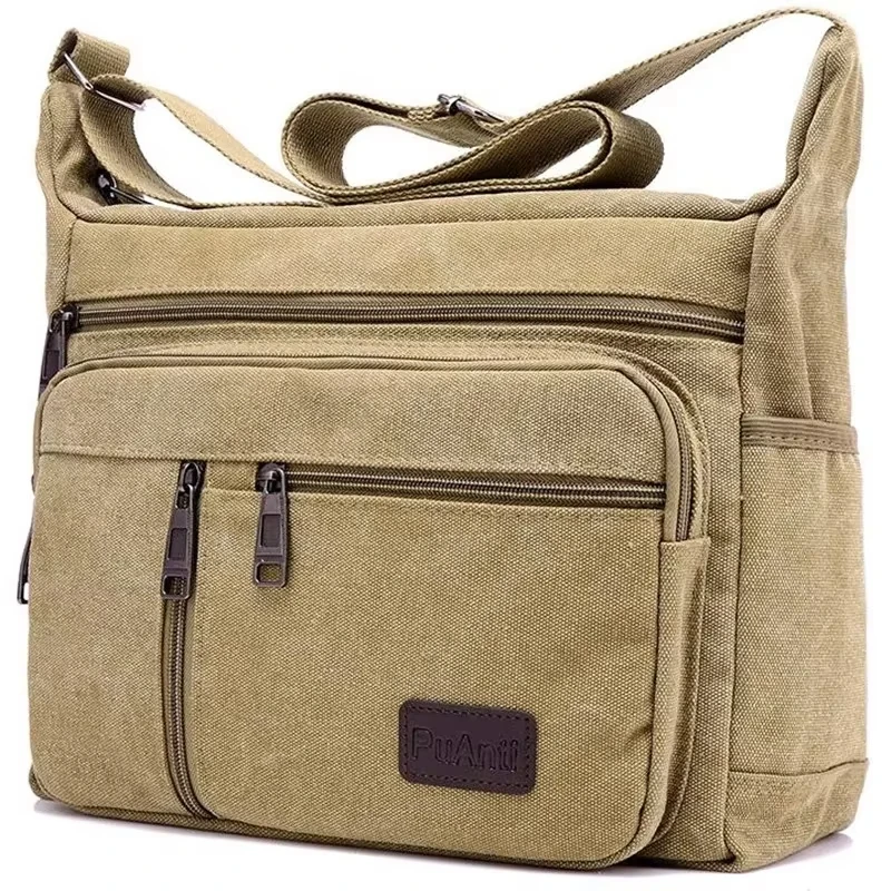 Bolsa de ombro de lona masculina casual tote viagem crossbody saco de luxo mensageiro sacos moda alta qualidade bolsa