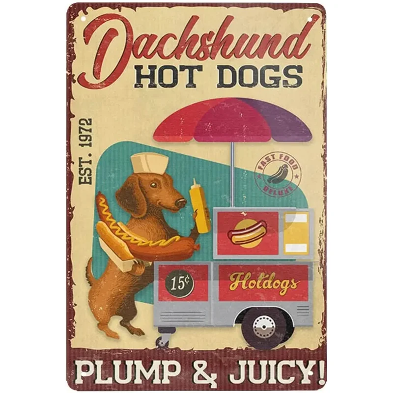 

Металлические знаки компании Dachshund Dog, наружная фотография, винтажный Декор для дома, кофе, стен 8x12 дюймов