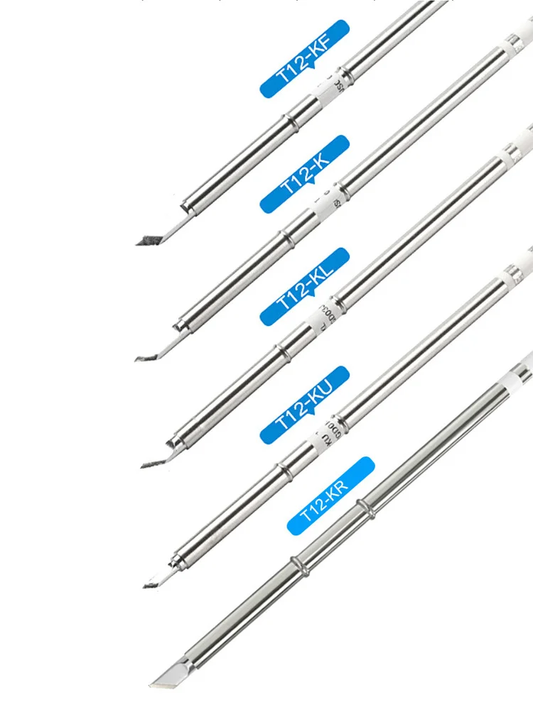 T12-K KU KR KL KF Knife-Shaped T12 Soldering Tips Set Compatible with Hakko T12 FX951 FX950 FM203 Welding Station view 6