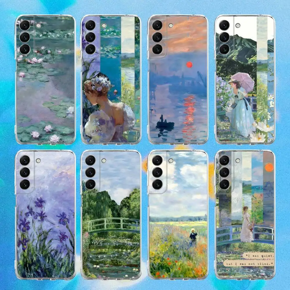 

Paintings Monet Claudes Phone Case Silicone For Samsung S30,S23,21,22,20 Ultra,S20 FE lite,S10,9,PIus Note20ultra Cover Clear