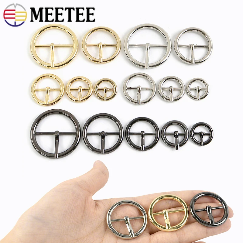 

5/10Pcs 15-38mm Metal Pin Buckles for Bags Strap Belt Round Ring Adjust Clasp Shoes Clothes Decor Hooks DIY Hardware Accessories