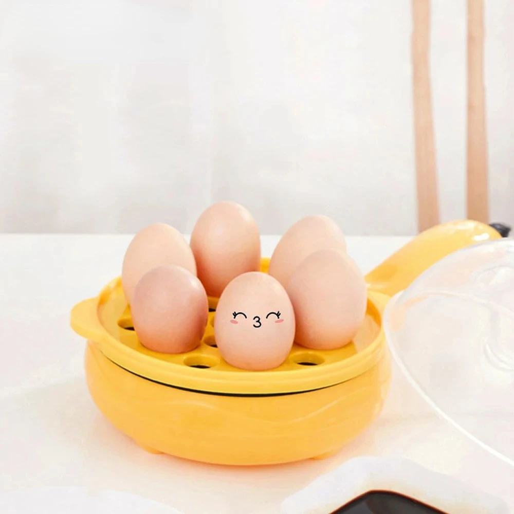 110V/220V Multifunction Household Mini Egg Omelette Pancake Fried Steak Frying Pan Non-Stick Boiled Eggs Boiler Steamer Cooker