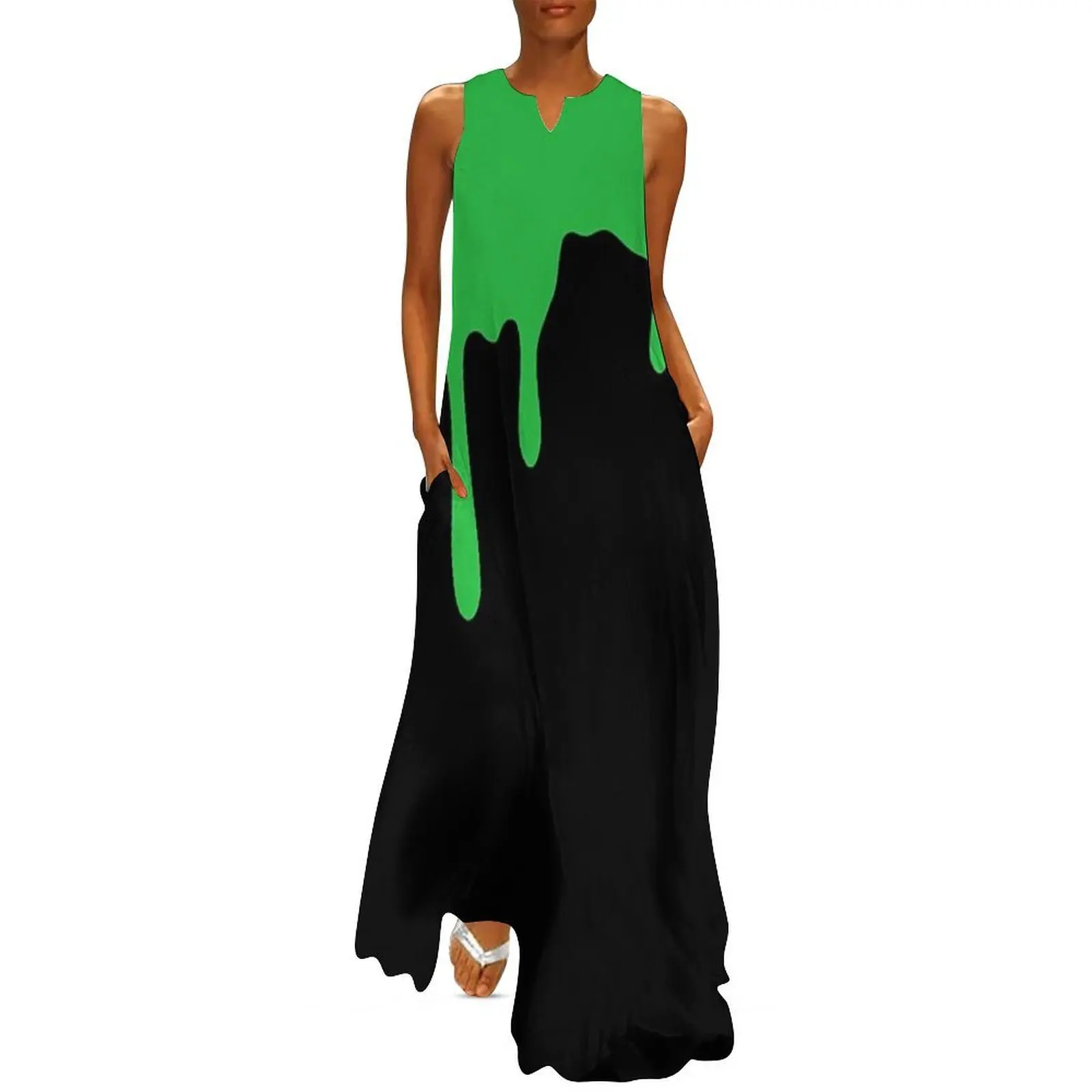 

Green Slime Long Dress women's clothing korea stylish cute dress Clothing