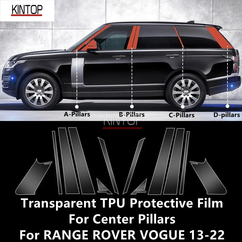 

For LAND ROVER RANGE ROVER VOGUE 13-22 A/B/C/D-Pillars Transparent TPU Protective Film Anti-scratch Repair Film AccessoriesRefit