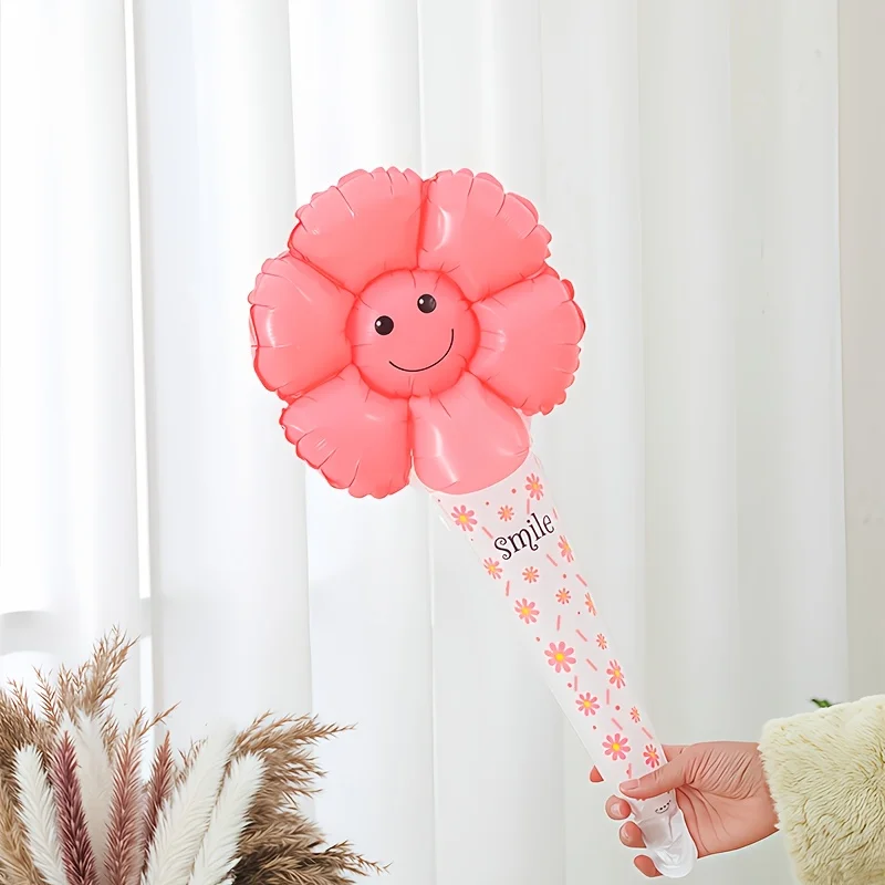 30 Handheld Balloons, Birthday Gift Balloons, Halloween & Christmas Decorations, Daisy Face Design, Kids Party Supplies