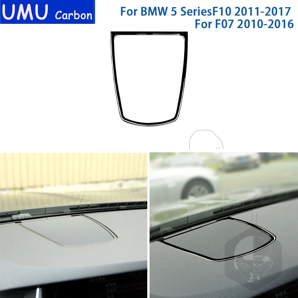 

For BMW 5 Series GT F10 2011-2017 F07 2010-2016 Accessories Car Black Plastic Instrument Horn Frame Trim Sticker Decoration