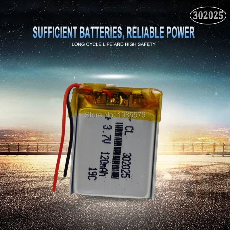 110mAh 3.7V 302025 li polymer Rechargeable battery for GPS PSP MP3 MP4 DVD MP5 toys Bluetooth speaker small li-ion lto battery