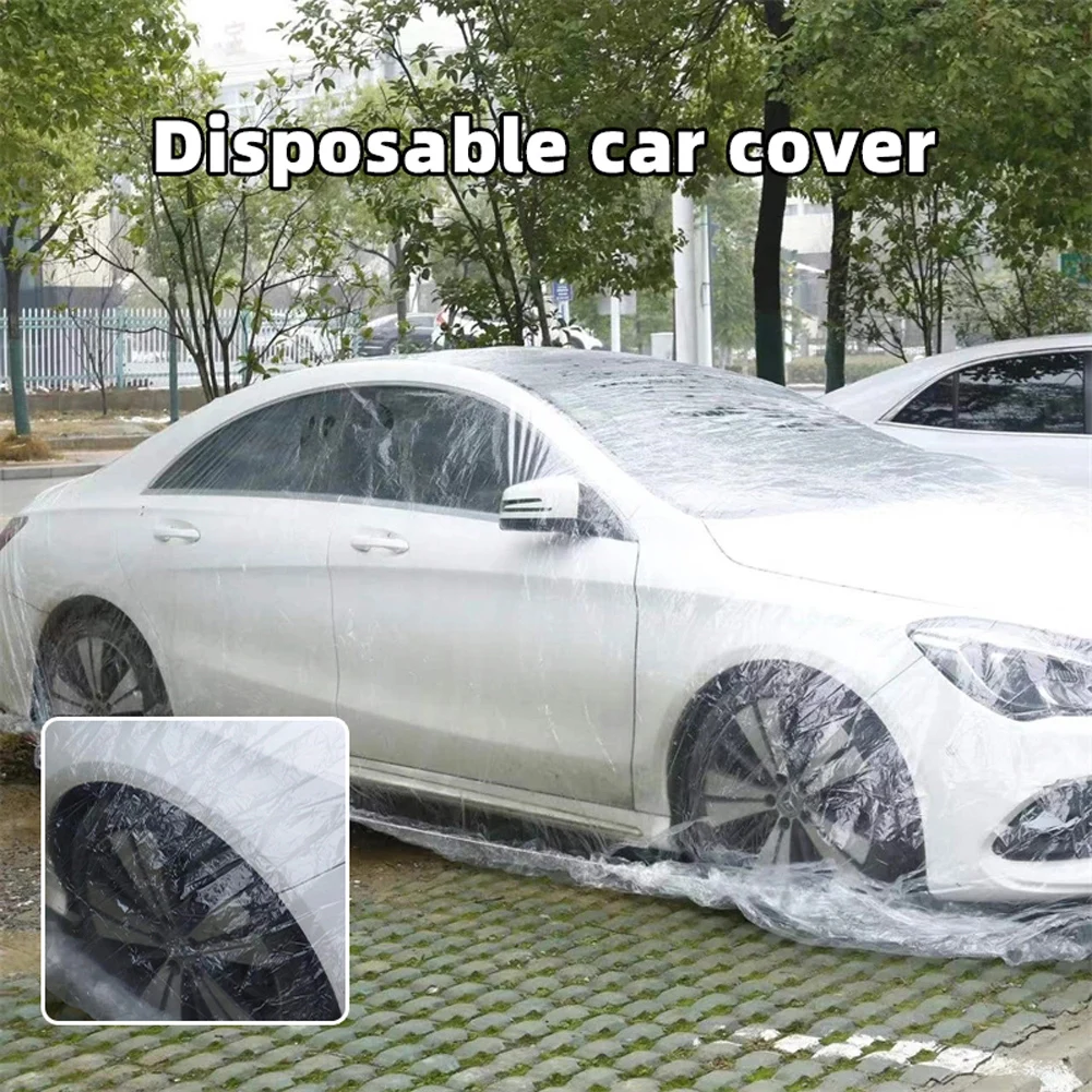 

Waterproof Universal Car Dust Cover Car Protective Cover Car PE Transparent Film for Sedan SUV Van for Jeep Vehicle Automobile