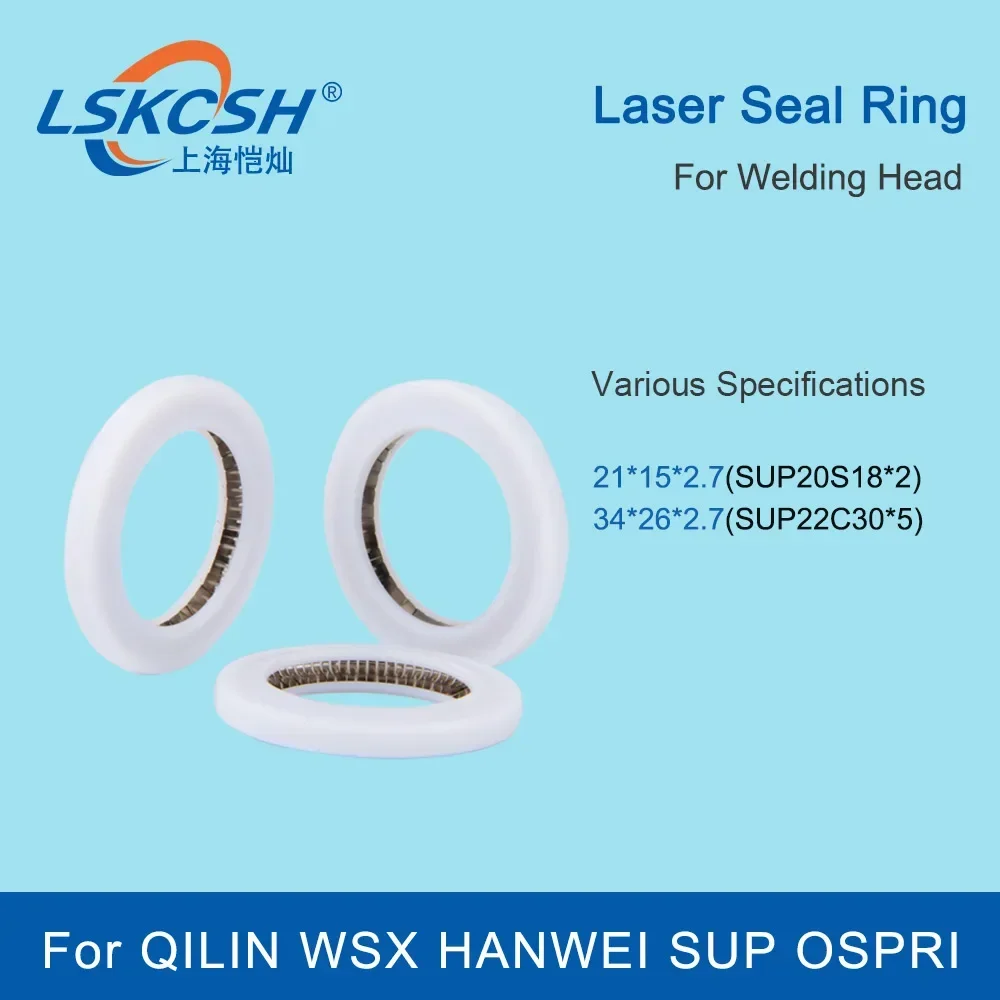 LEEOUKC anello di tenuta laser Per SUP 20S/21T/22C 21*15*2.7 34*26*2.7 Testa Laser Lente Protettiva Guarnizione Laser O-Ring rondella