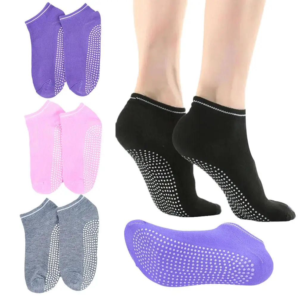 4 Pairs Of Socks Women's Non Slip Adhesive Socks Yoga Socks, Exercise Boat Socks, Early Education Indoor Bed Collapse Socks Part