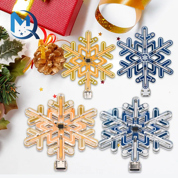 Snowflake Light Touch Dimmable Type-c for DIY Christmas Decoration Romantic Crafts Gifts