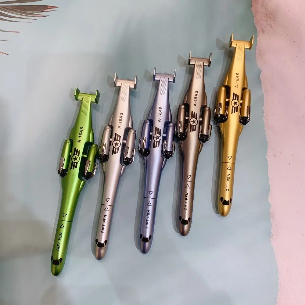 Creative Aircraft Airplane Gel Pen Fashion Rleaxing Helicopter Pen Funny Foldable Deformation Toy Children's Day gift
