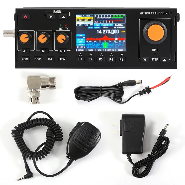 New RS-918 Plus HF SDR Transceiver MCHF-QRP Transceiver Amateur Shortwave  Radio with Microphone Charger