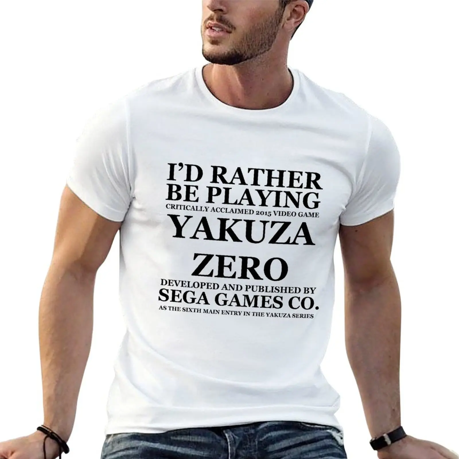 

I’d rather be playing yakuza 0 T-Shirt t shirts designer funny t shirts man T-Shirt