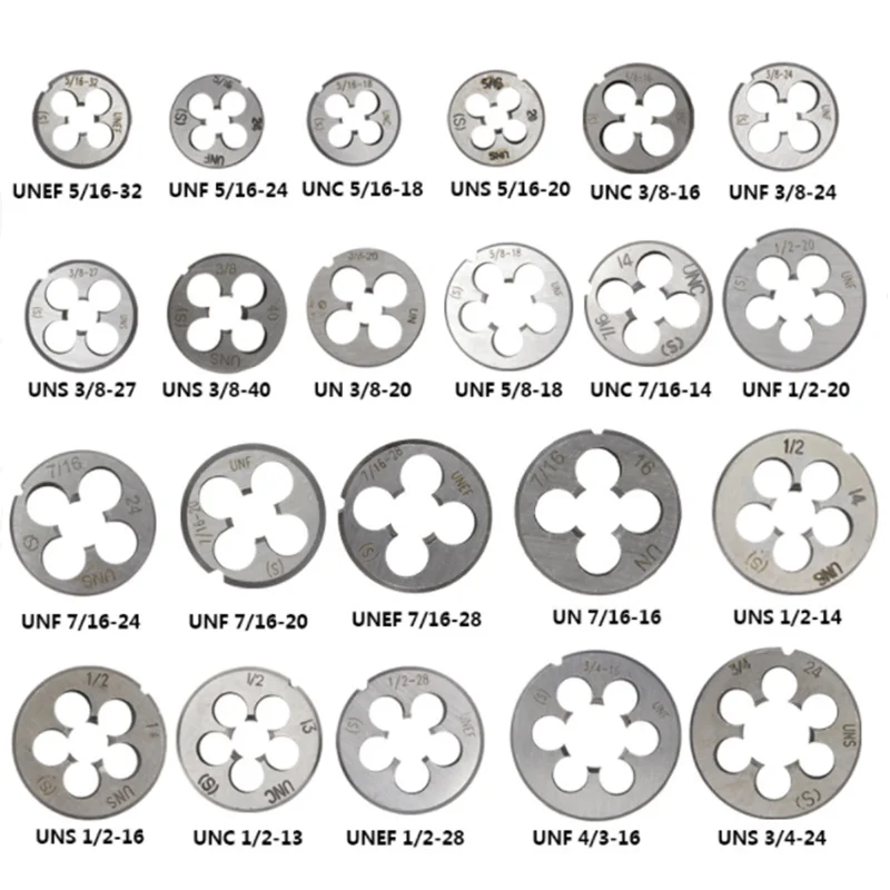 1pcs American right hand die UNC/UNF/UNS/UN/UNEF, 1/2,9/16,5/8,11/16,3/4,13/16,7/8,15/16,1Inch， external thread tapping mold