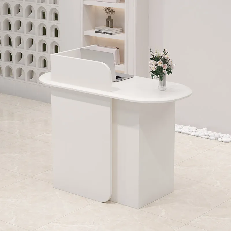 Counter Cashier Desk for Small Shop, Beauty Salon Reception Table, Retail Store Front Bar Table