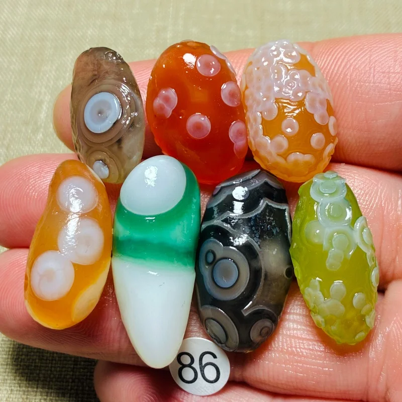 Natural  Colorful Sardonyx Agate Alxa Gobi  Rock Specimen Energy Crystal Healing Chakra Reiki Stone Garden Home Decor Gift 7Pcs
