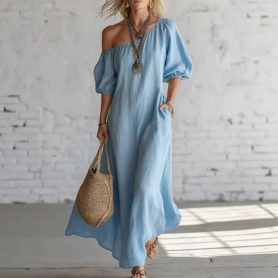 

【New style】Summer new independent casual loose retro lazy dress
