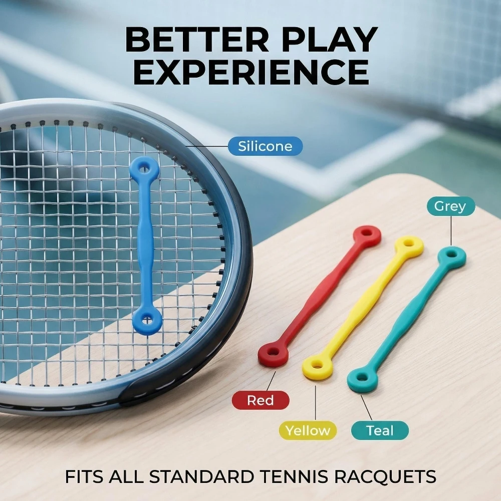Silico Long Shape Tennis Racket Damper Shock Absorber Vibration Dampeners To Reduce Tennis Racquet Shock