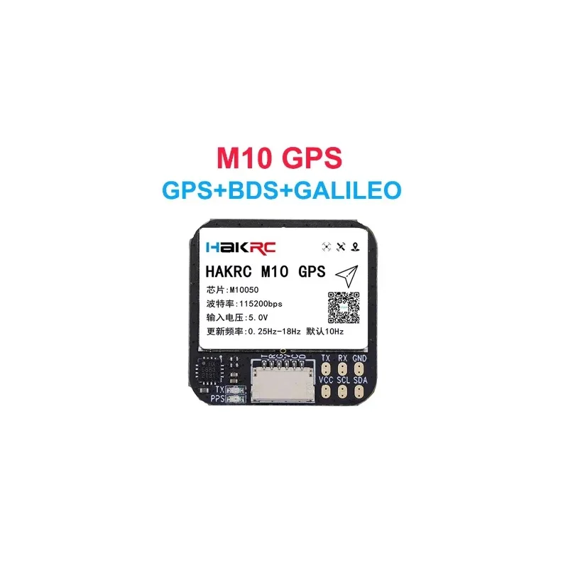 HAKRC M10 GPS BDS GALILEO Geomagnetischer Kompasssensor 5,0 V Eingang QMC5883 für RC Flugzeug FPV Long Range