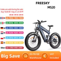 FREESKY M520 Adult Electric Bicycle 1000W 26 Inch Electric Bike 7.8AH Lithium Battery Mountain Wide Tire Electric Bike