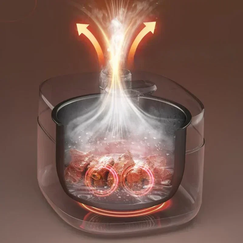 ميديا طنجرة الضغط 8 دقائق الطبخ السريع 5L جهاز طهي الأرز IH قوة شرسة 1600 واط التحكم باللمس طباخ كهربائي 2 الأواني الداخلية 220 فولت