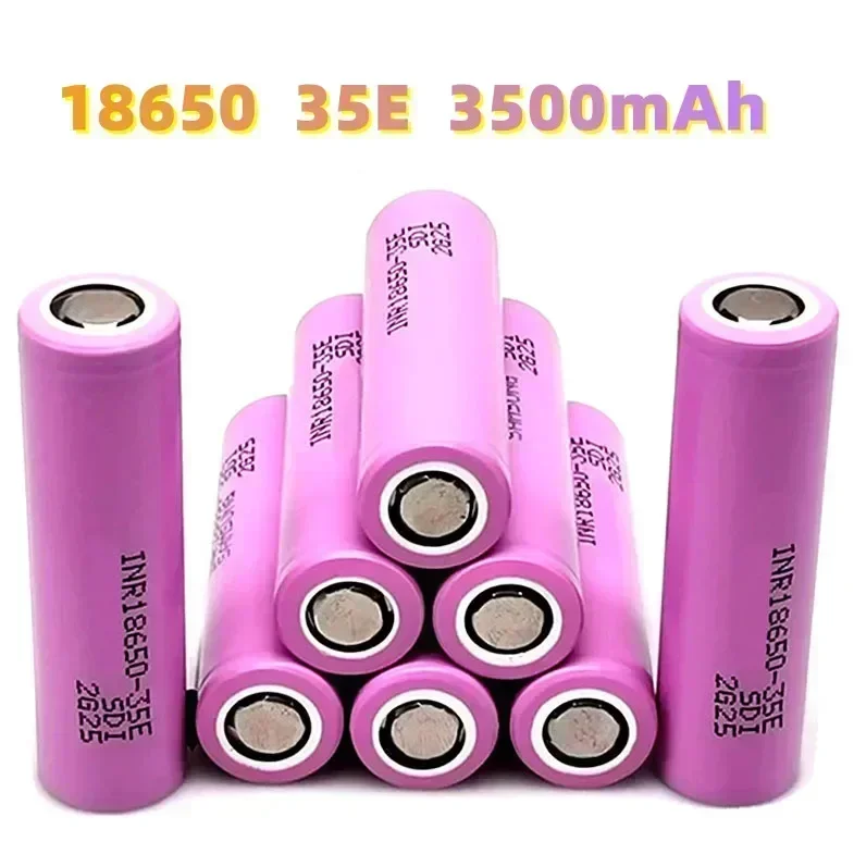 100% جديد وأصلي لبطارية 18650 3500mAh 20A التفريغ INR18650 35E 3500mAh 18650 بطارية ليثيوم أيون 3.7 فولت بطارية قابلة للشحن