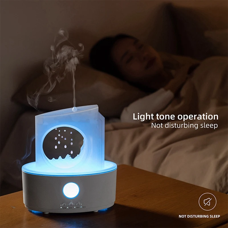 Rain Clouds Aroma Diffuser Raindrop Air Humidifier Humidificador De Aroma Night Light Desktop Ultrasonic Sprayer US Plug