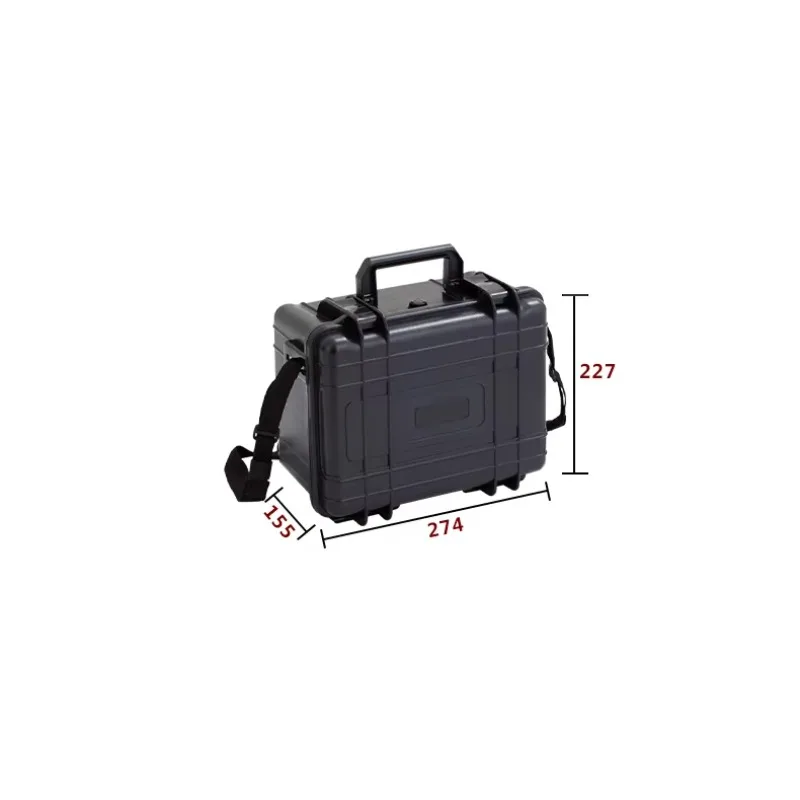 Portable Waterproof Plastic Safety Equipment Case Dry Box with Sponge for Outdoor Instruments And Tools - 274x227x155mm