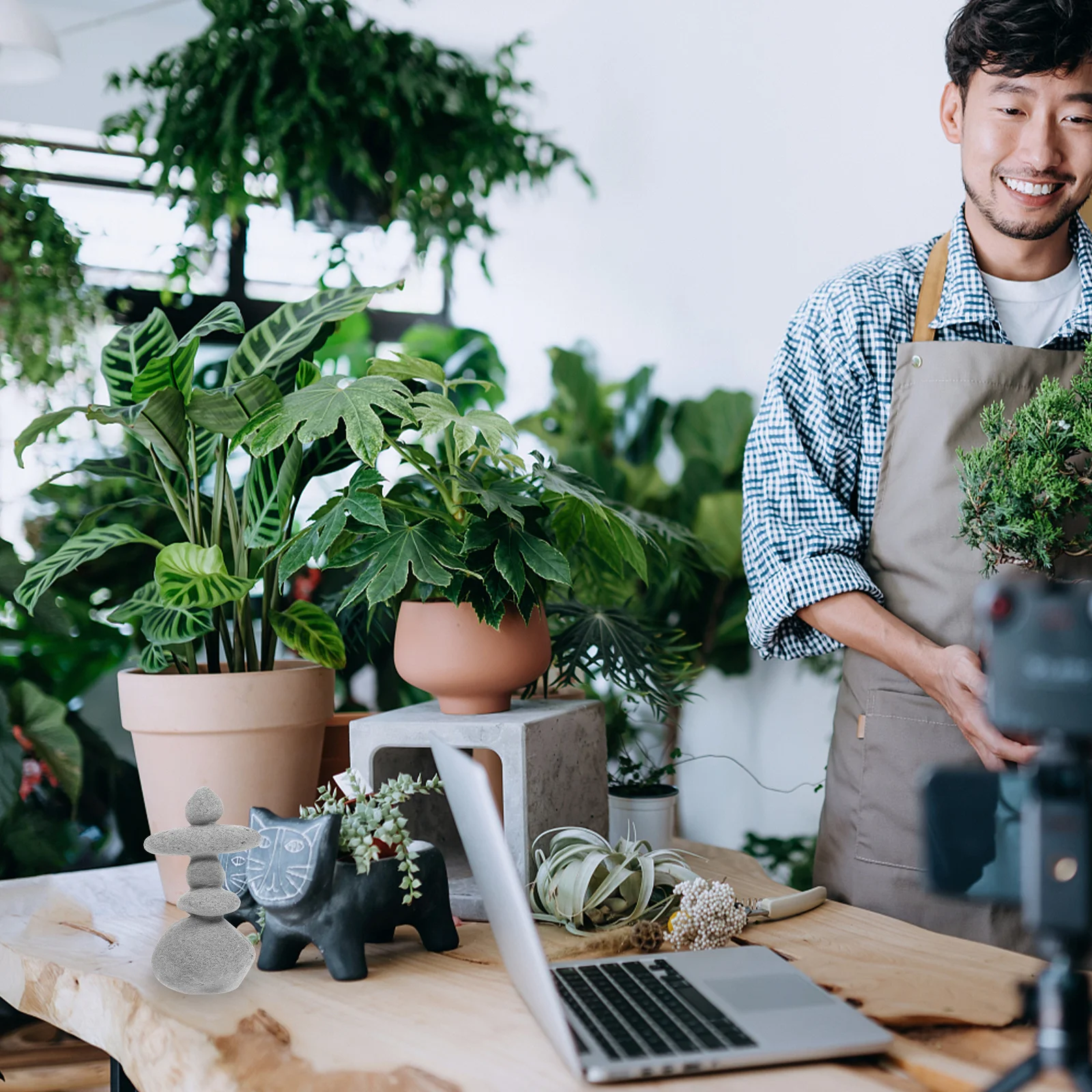 

Fake Ornament Resin Bonsai Landscaping Rockery For Garden Outdoor Aquarium Zen Desktop Decor Micro Landscape