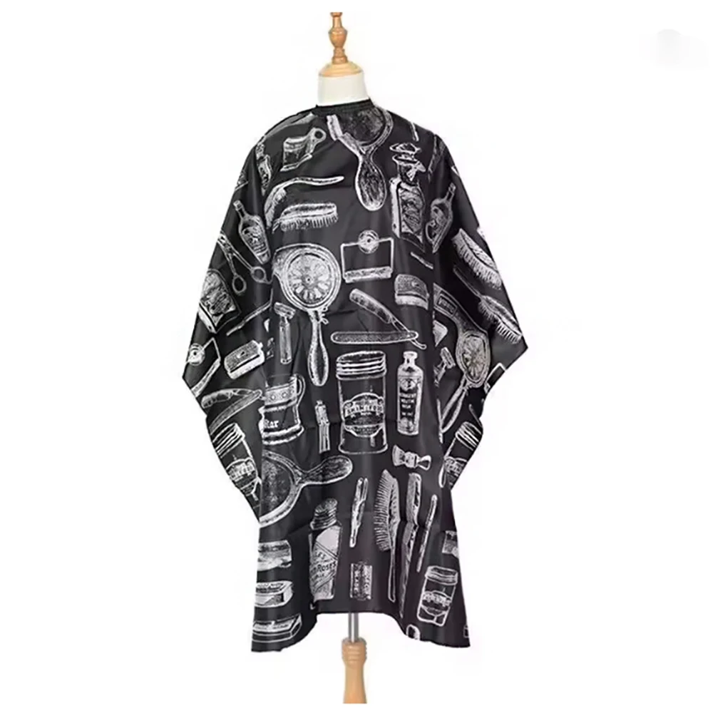 

Vintage Print Waterproof Hair Cutting Cape with Soft Neck Duster Brush, Professional Barber Gown and Neck Brush Kit for Salon