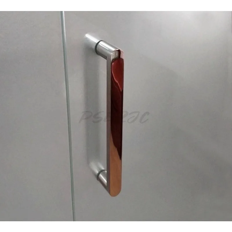 1 Pair/set of Household 304 Stainless Steel Square Tube Handles Store Shower Door Handle Hole Distance