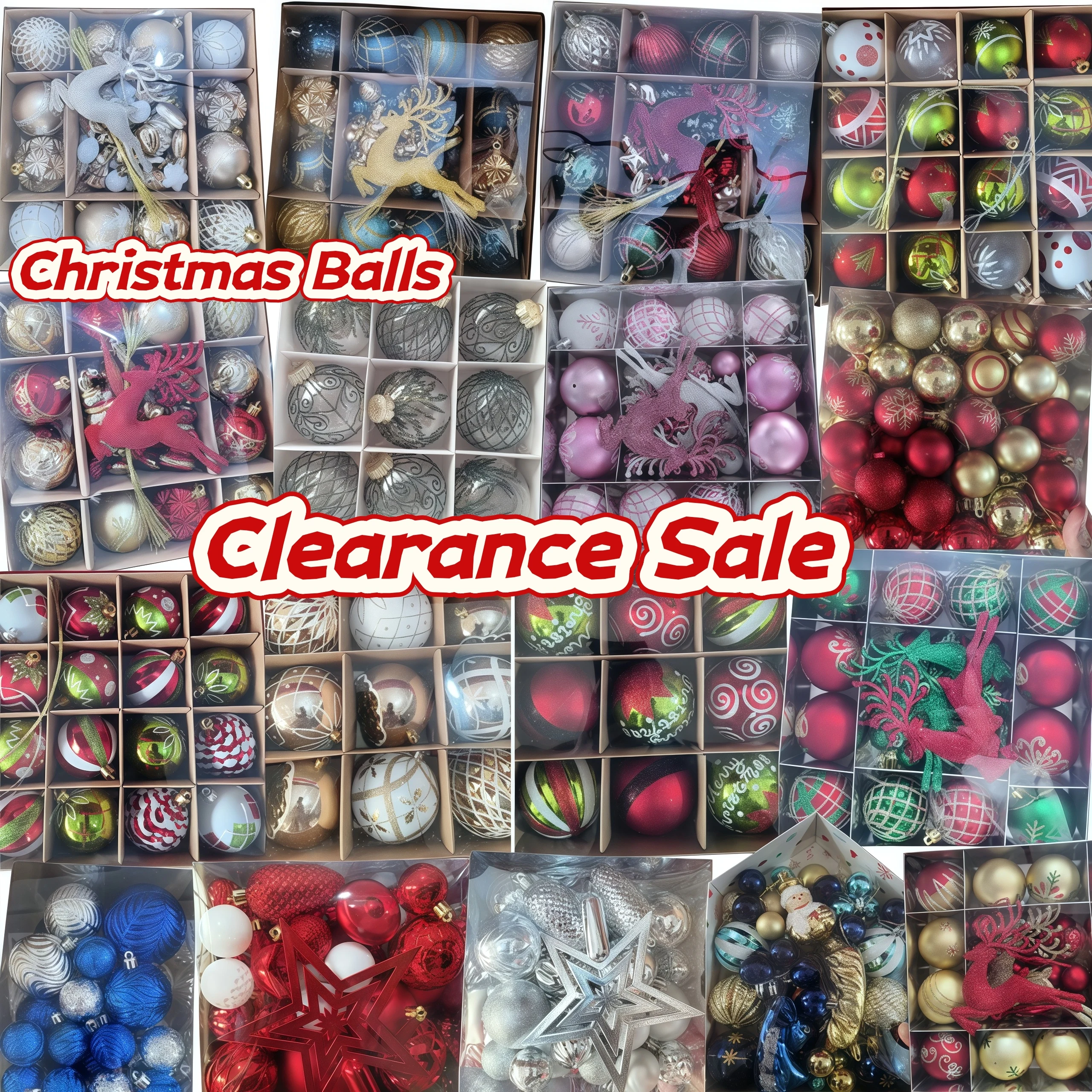 Christmas Clearance Sale Christmas Balls Clearance Sale Xmas Tree Hanging Ornaments Decoration New Year Navidad Gift Accessories
