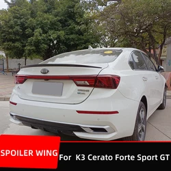 For Kia K3 Cerato Forte Sport GT 2019 2020 2021 Rear Trunk Lid Boot Ducktail Lip Car Spoiler Wings ABS Black Carbon Accessories