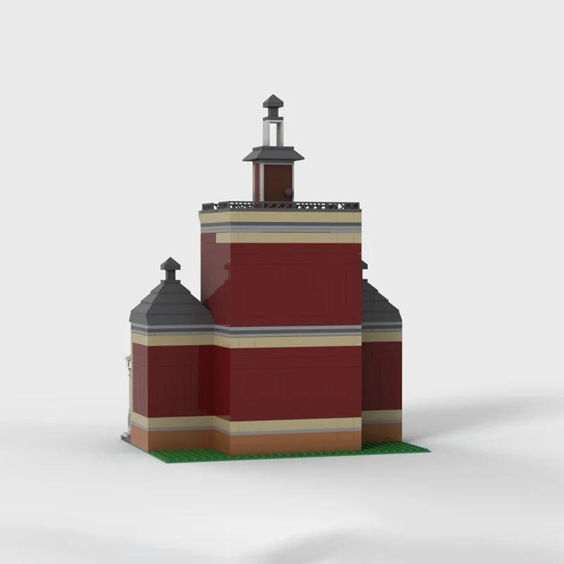 912 Uds. MOC Modular Town Hall modelo Modular bloques de construcción juguete de construcción montar regalo de Navidad Idea creativa cumpleaños