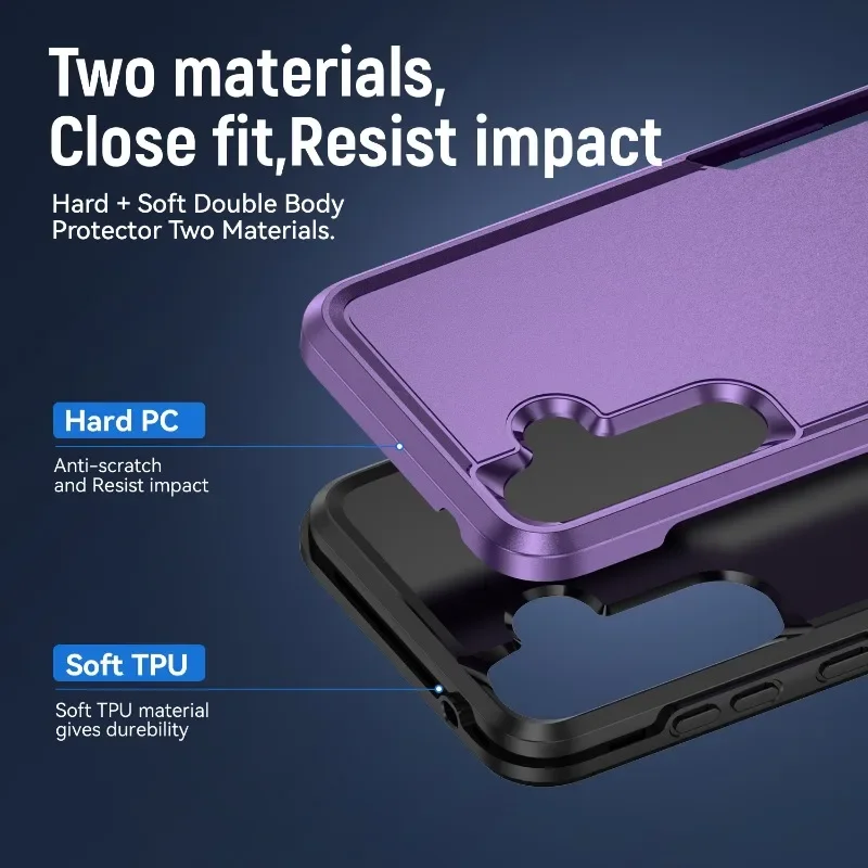 Luxury Armor Shockproof Mobile Phone Case for Samsung  A05S 14 54 35 32 52 72 12 13 33 53 73 Soft and Hard Double Protection