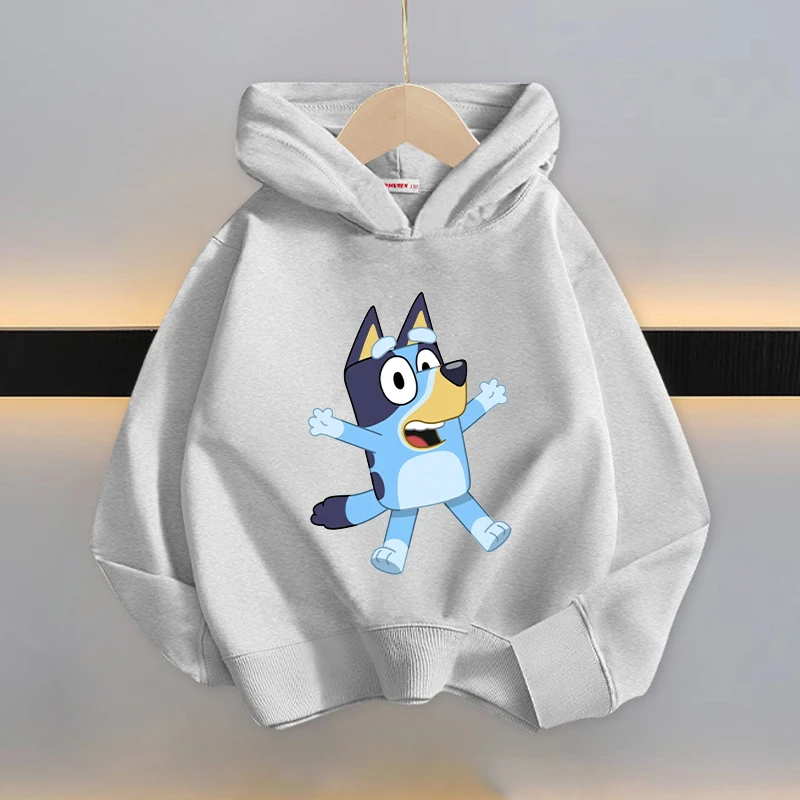 

New Blueys Anime Hoodies Children's Fleece Sweatshirt Trendy Plush Hoodie Cartoon Figure Pattern Clothes Clothing for Boys Girls